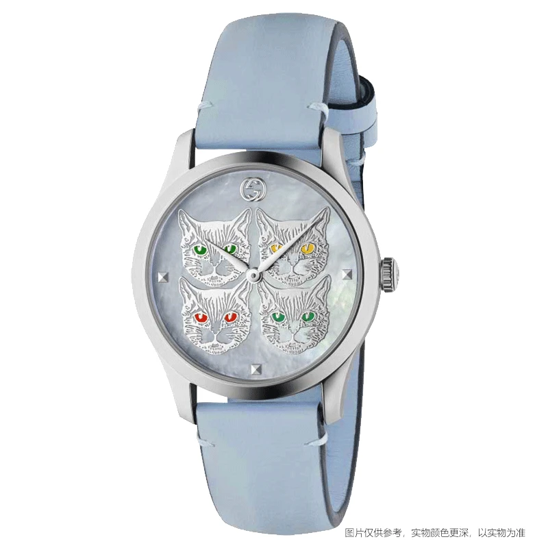 【安安专属】GUCCI古驰Timeless系列珍珠蓝贝母盘38MM腕表YA1264124