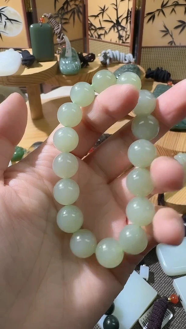 未镶嵌手串和田玉和田玉圆珠手串12mm