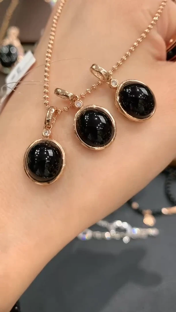 吊坠(不含链)18K金镶嵌翡翠q7多样性一件发货