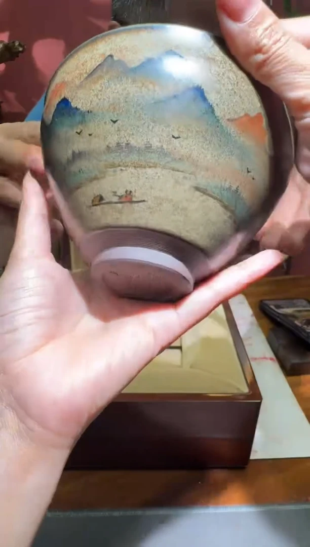 茶盏黄宝庆千里江山点茶70