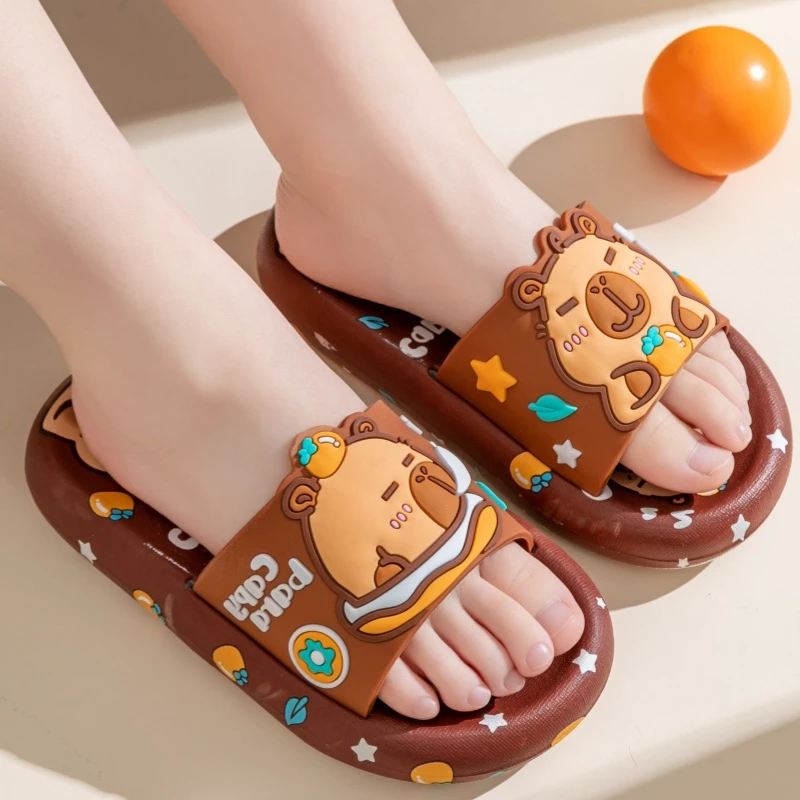 儿童拖鞋凉拖鞋夏季卡通可爱小熊设计室内外防滑沙滩拖鞋