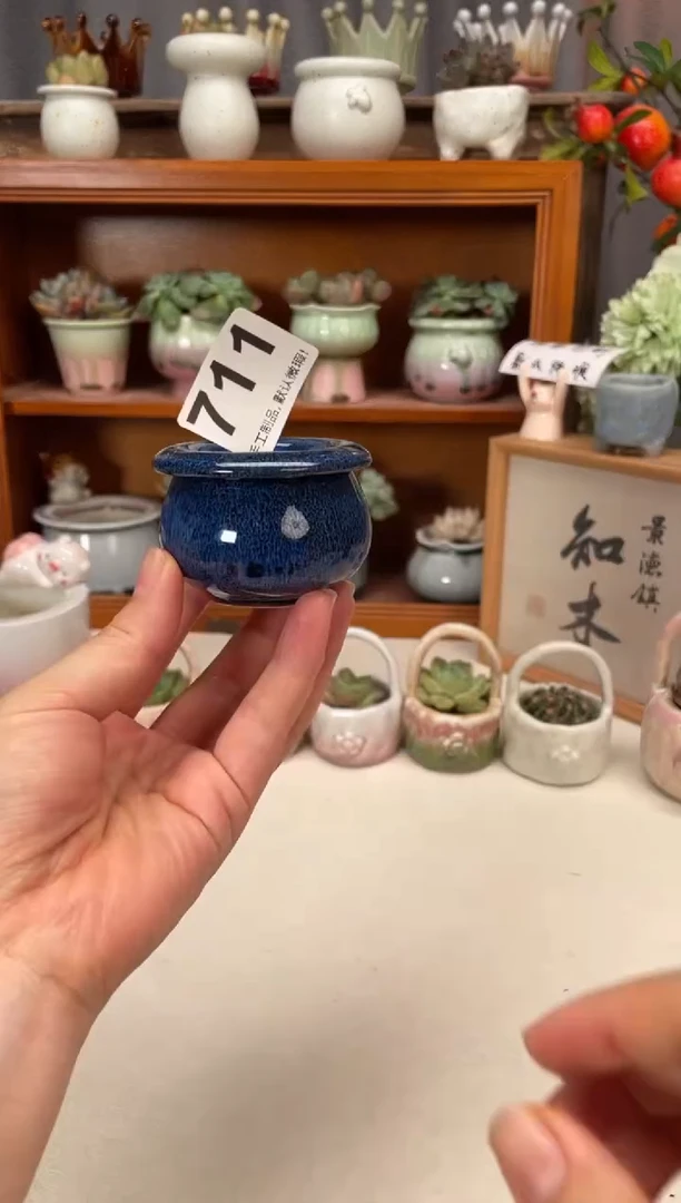 瓷片711微瑕知木小芳花盆