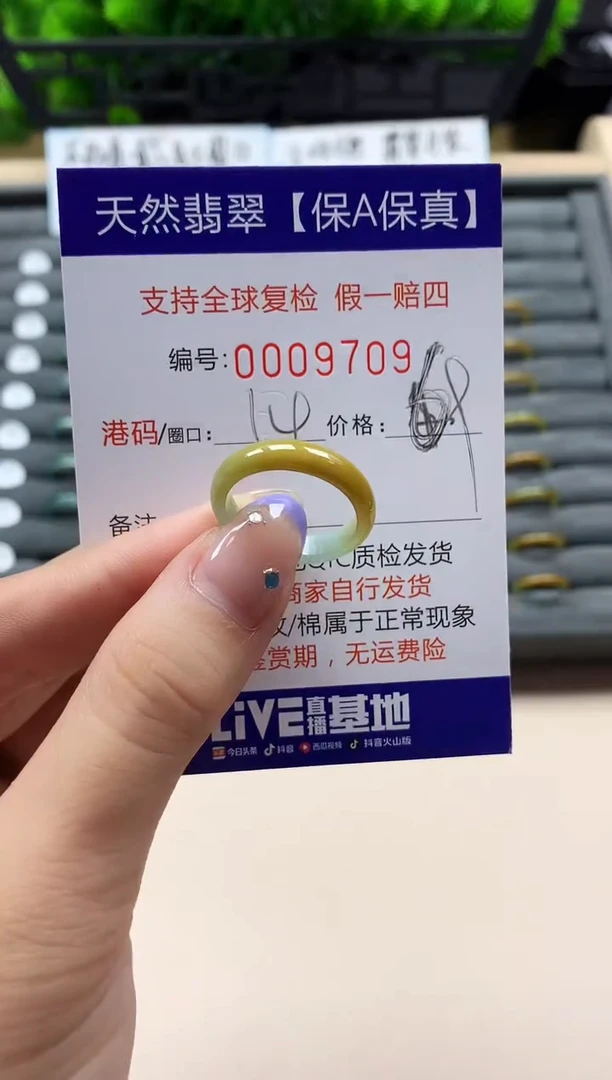 未镶嵌戒指翡翠天然  9709