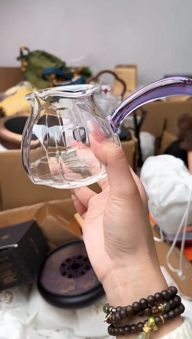 禾墨清莲茶海侧把浅紫色