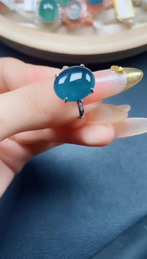 【闪购商品】翡翠戒指银S925镶嵌翡翠