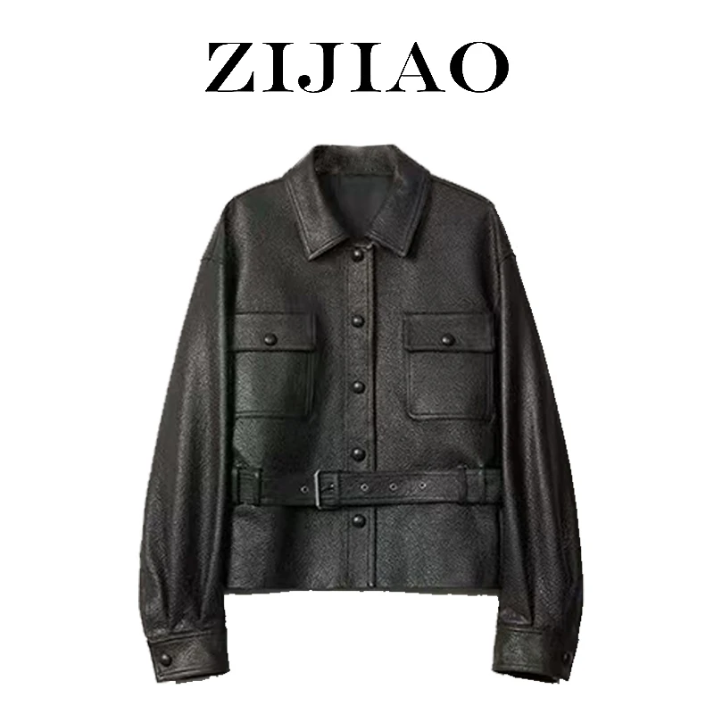 【媛媛女王专享】1“宋佳同款”新款原创设计绵羊皮外套HNQH-28005