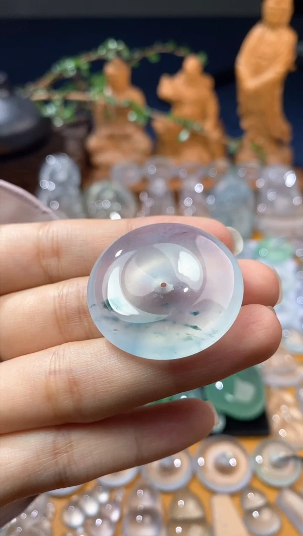 吊坠(不含链)未镶嵌翡翠平安扣
