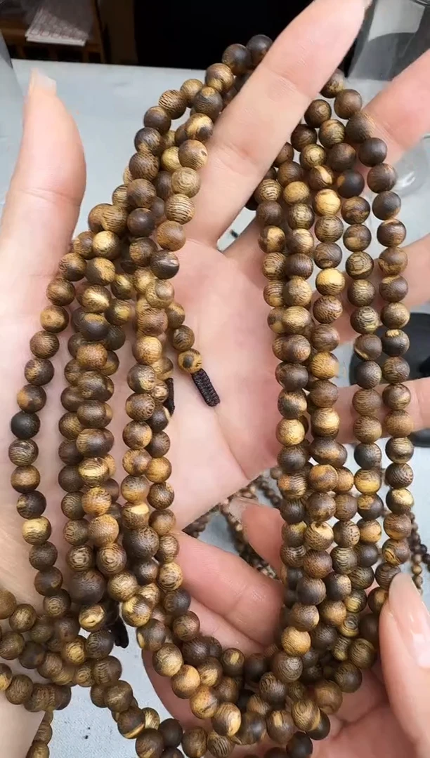 沉香手串0717金沙叶圆珠多圈多样性发一