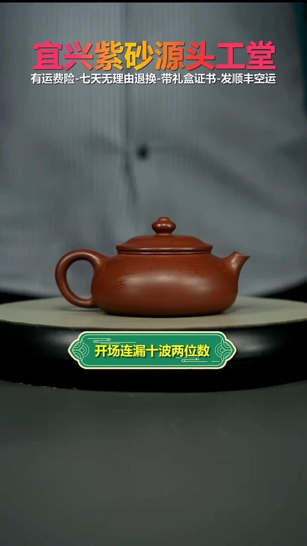 茶壶紫砂李传荣S级龙血砂光素寒江180CC