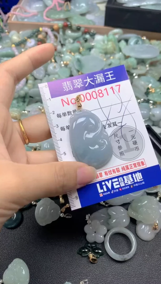 翡翠未镶嵌吊坠(不含链)8117