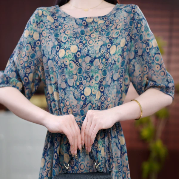 黄小西FZ197[曲水流觞]高级感优雅2025新款连衣裙提花收腰中长裙