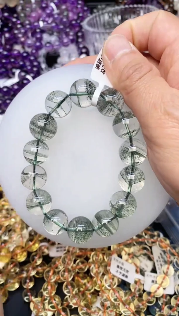 【闪购商品】水晶手链未镶嵌b73  绿幽灵15mm