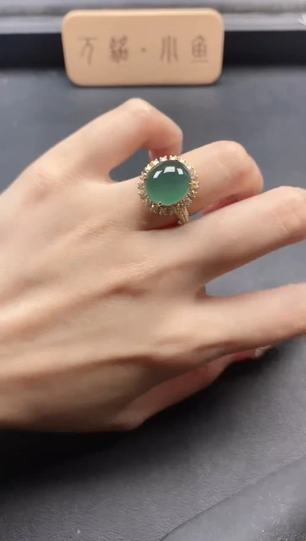 银S925镶嵌戒指翡翠51151