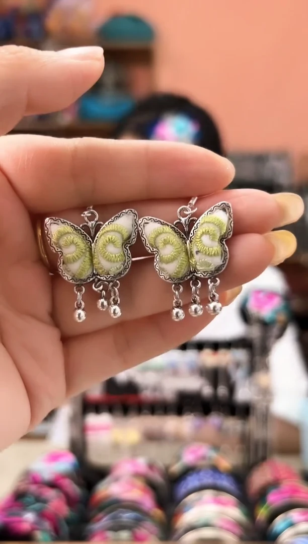 织绣棉*糖艺枝独绣老绣饰品231