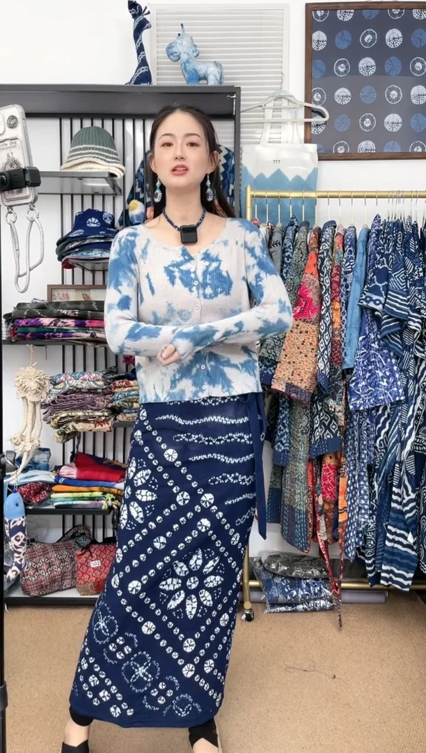 【闪购商品】白族非遗手工扎染针织衫