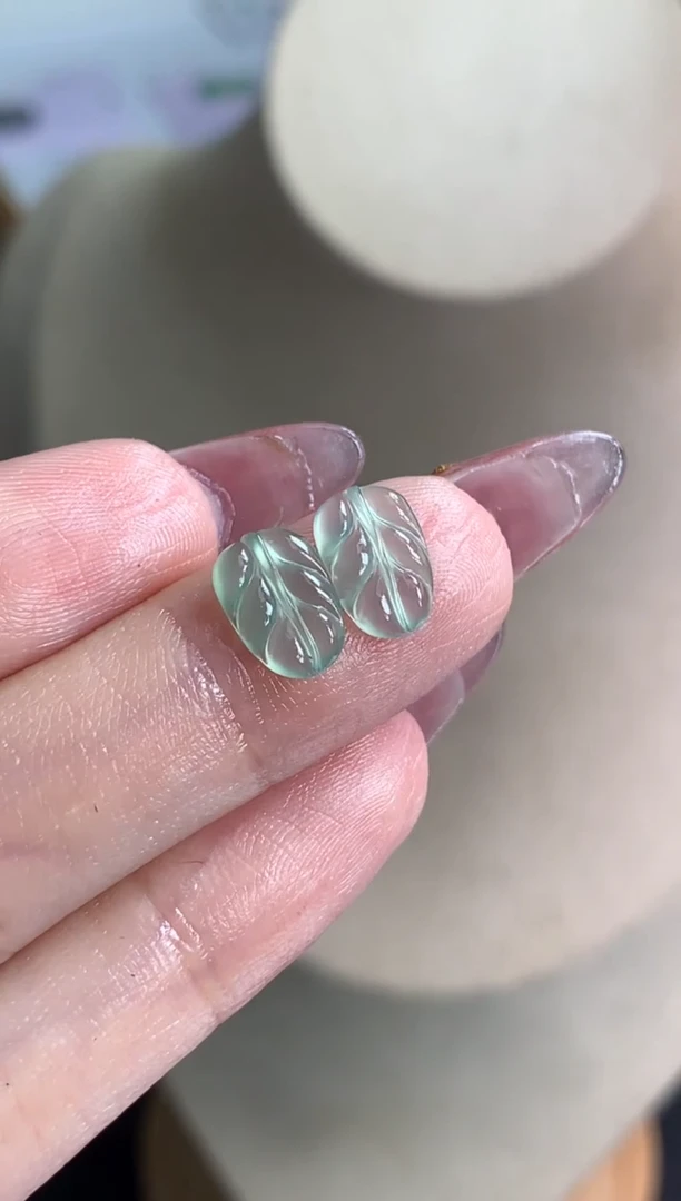 定制翡翠未镶嵌叶子