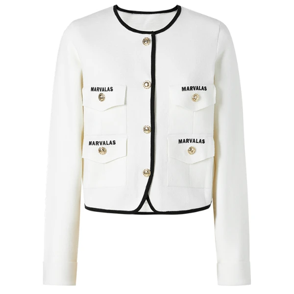 【众心专属】长袖针织衫舒适休闲设计款气质毛织开衫M731305830