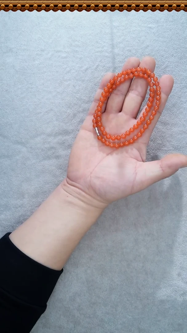 未镶嵌手链南红玛瑙川料0.6*多圈122105