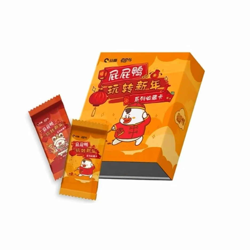 【拆盒七小】谷圈正版《屁屁鸭》“玩转新年” 系列收藏卡牌