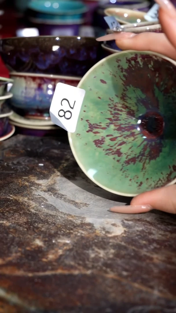 摆件精品窑变钧瓷茶器