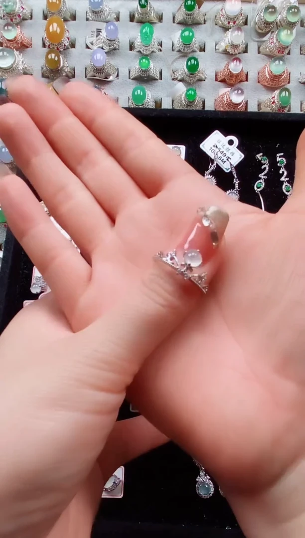 【闪购商品】翡翠戒指银S925镶嵌盘主女戒专场