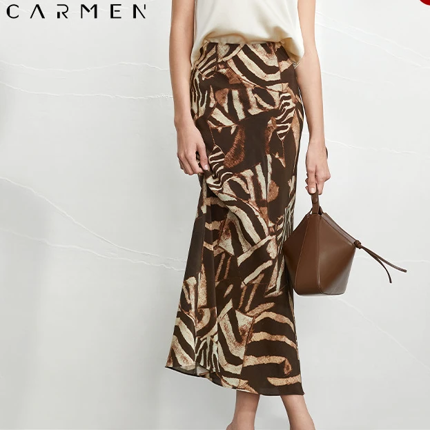 【粉丝专享】【商场同款】Carmen高端真丝桑蚕丝半身裙25春显瘦鱼尾裙
