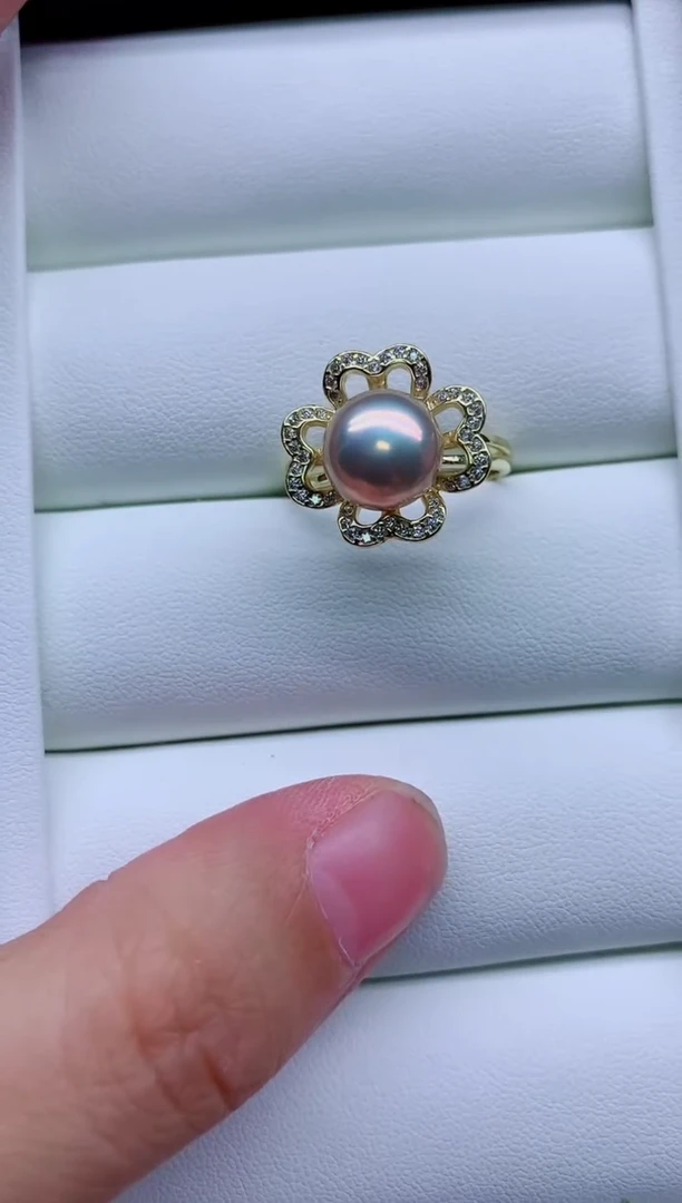 戒指合金淡水珍珠非无暇