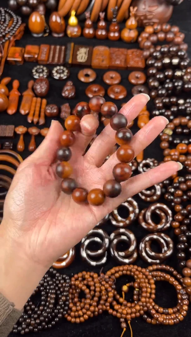 枣木雷击桃木手串1.5