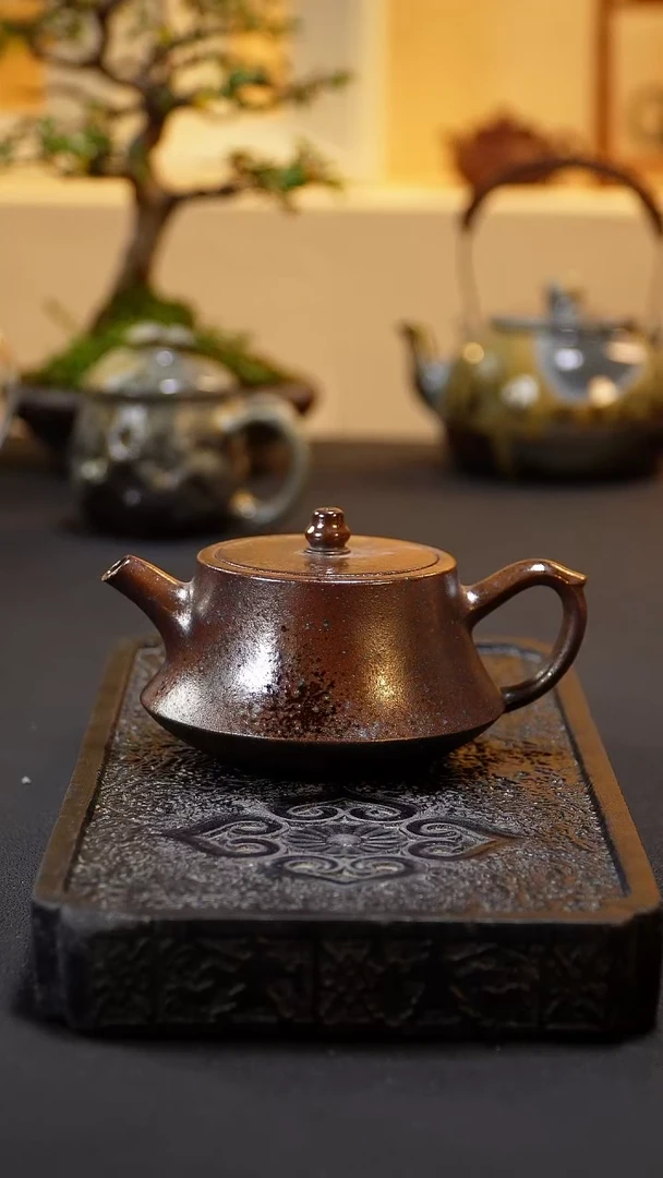 茶壶紫砂纯自然柴烧