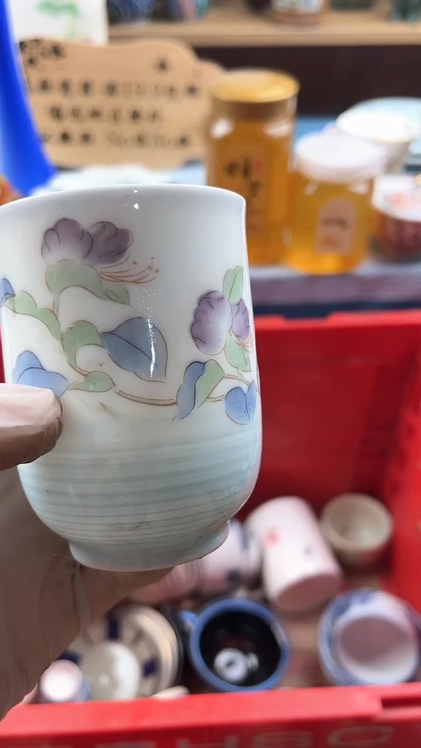 瓷片喜***祥英歌瓷器满19.9包邮