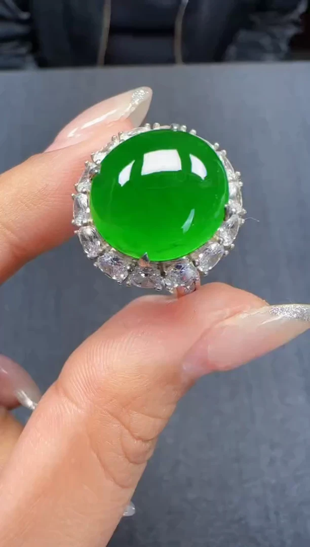 未镶嵌定制翡翠翡翠戒指113