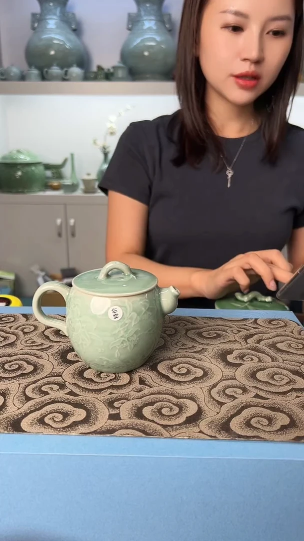 龙泉云间青瓷小米茶器