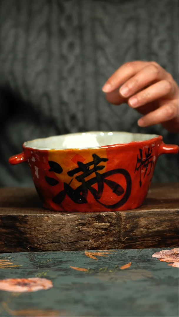 【闪购商品】杯釉下彩手工手绘同款陶器