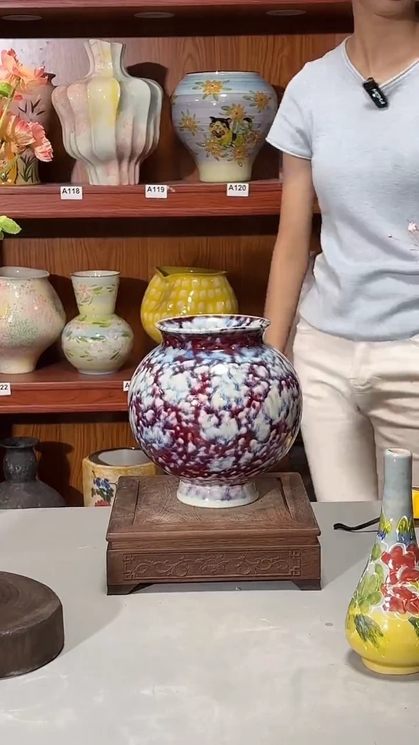 景德镇瑞峰陶瓷花瓶高度20口径13