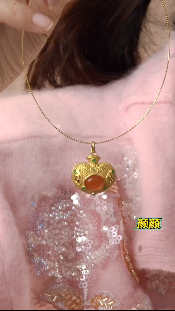 大理石磁石国风吊坠