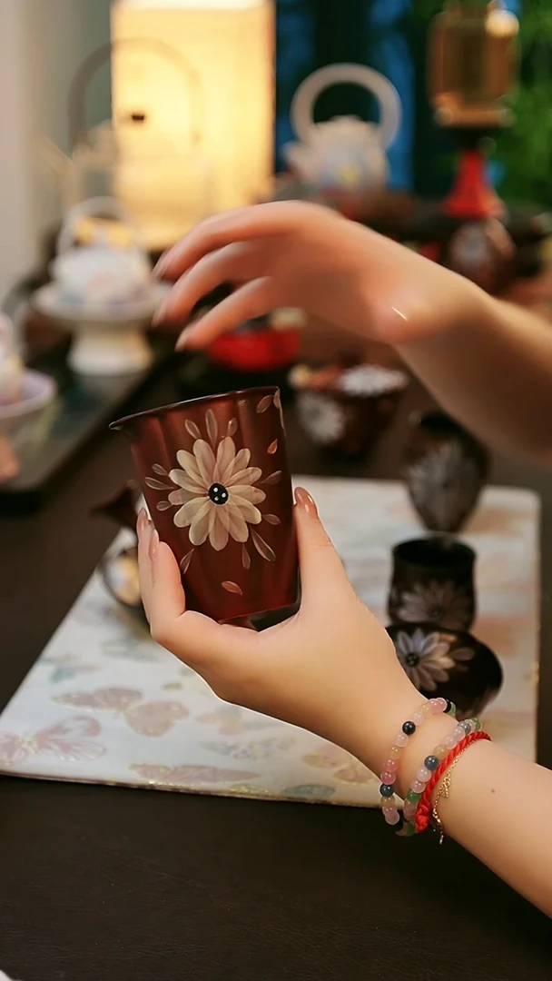 陶瓷茶具山楂红公道