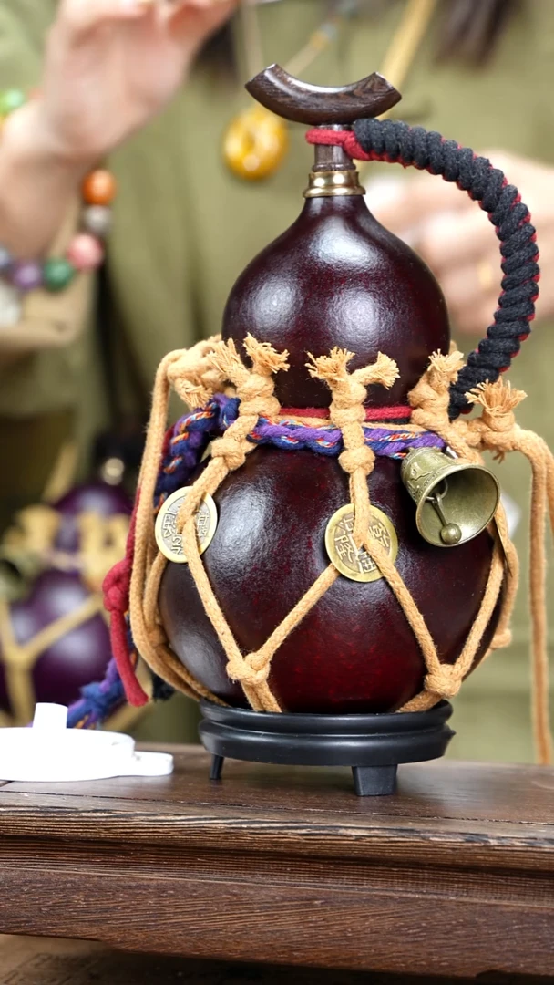 WD020复古网兜款天然酒葫芦（一物一拍）