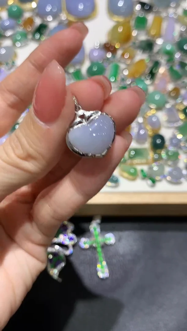 【闪购商品】翡翠吊坠(不含链)银S925镶嵌团购13