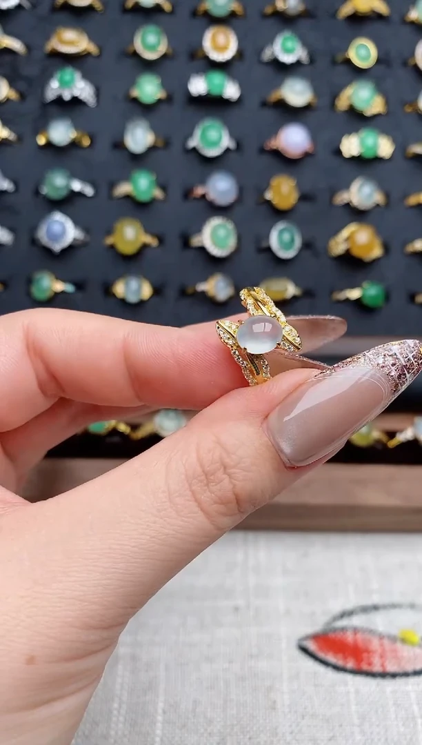 银S925镶嵌戒指翡翠.