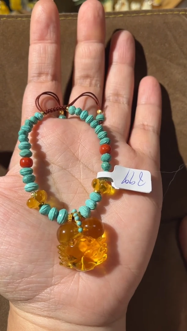 【闪购商品】琥珀手链未镶嵌琥珀螃蟹手链