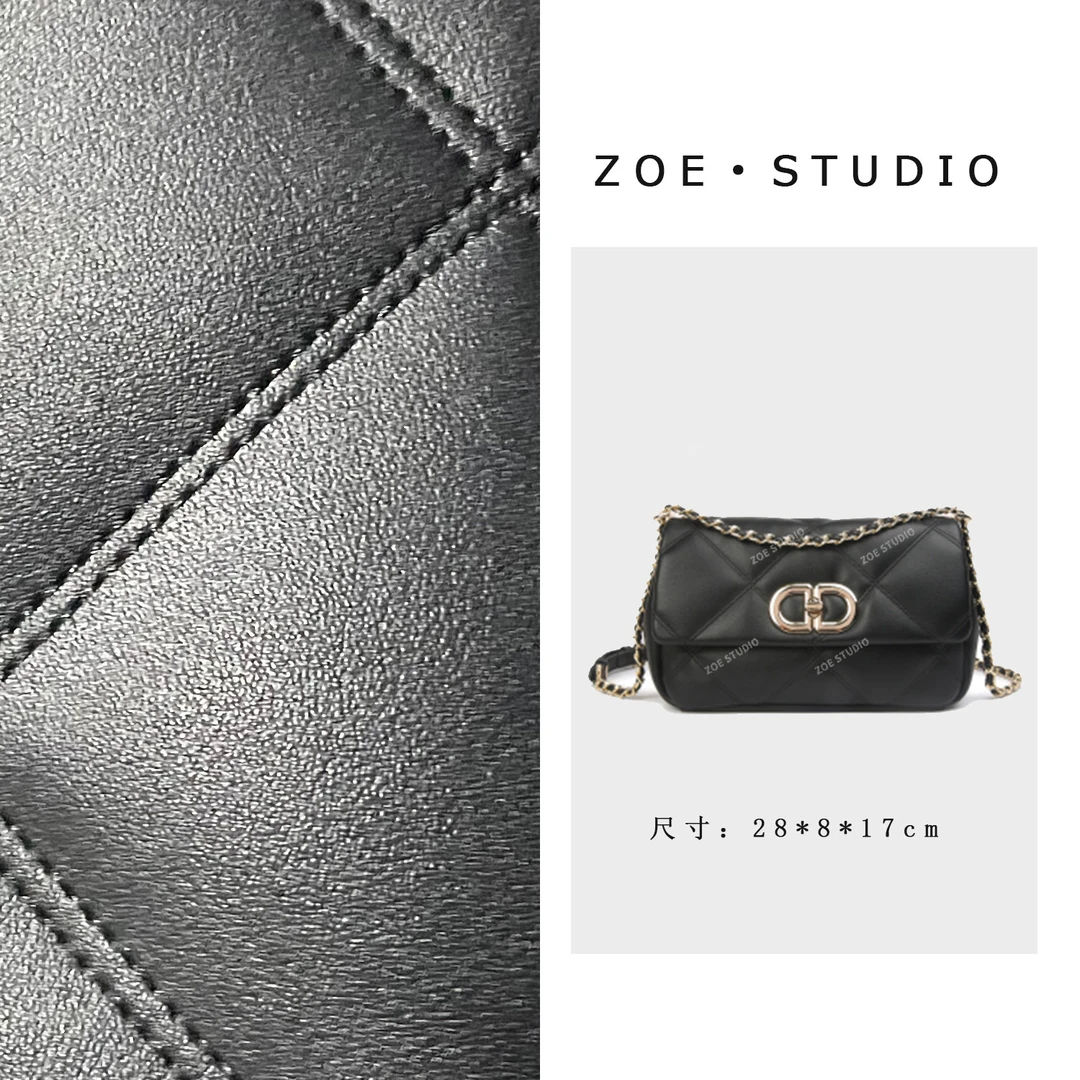 【佐伊甄选】BF-66295-黑色轻奢女士时尚复古百搭小众包包大容量