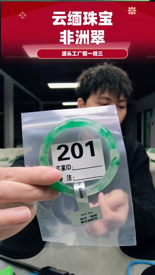 未镶嵌手镯石英质玉（非洲翠）59圈口201