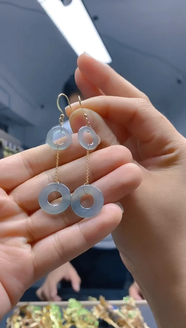 【闪购商品】翡翠耳饰合金307翡翠耳钩