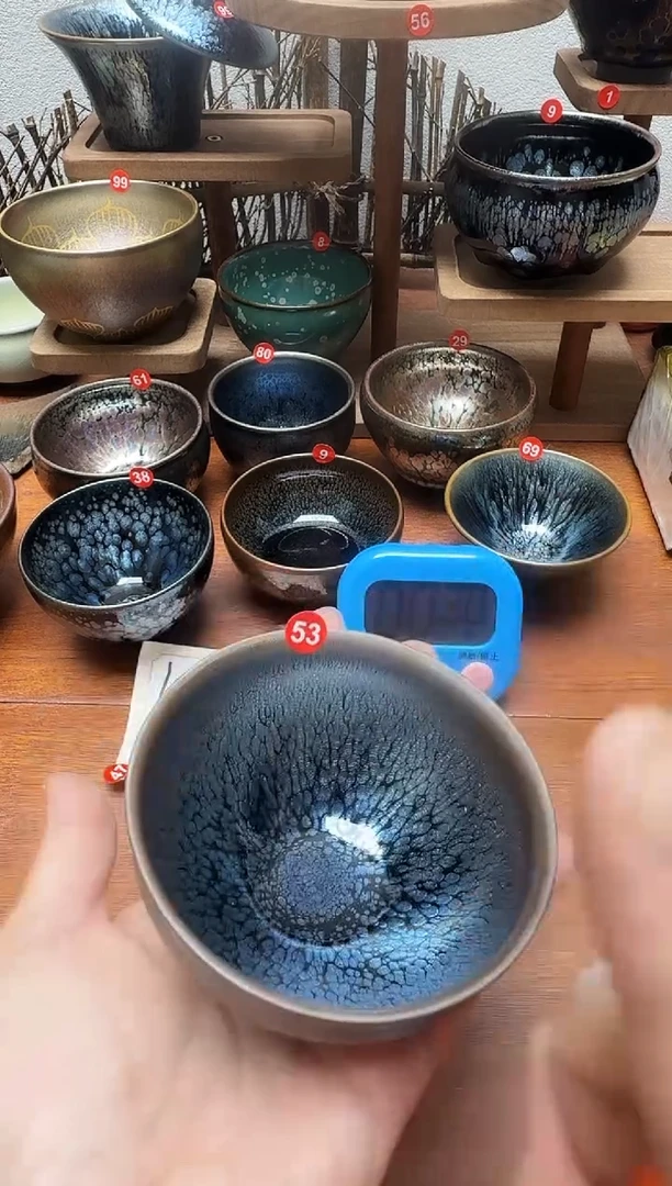 茶盏傍****鱼53号建盏杯子茶器