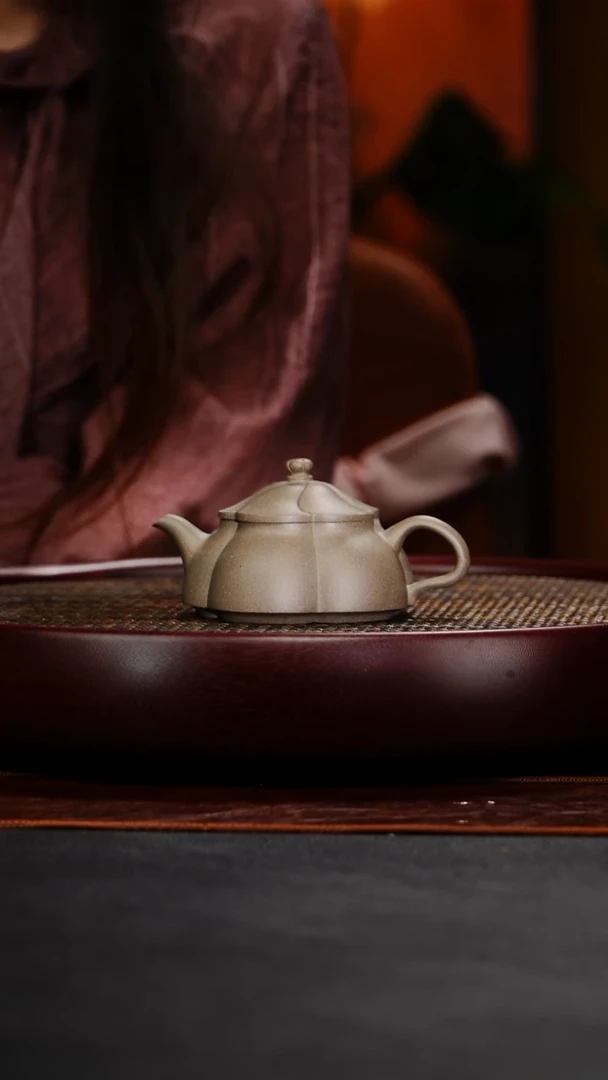 茶壶紫砂成进窑 葵旋风87 蟹壳青 130毫升
