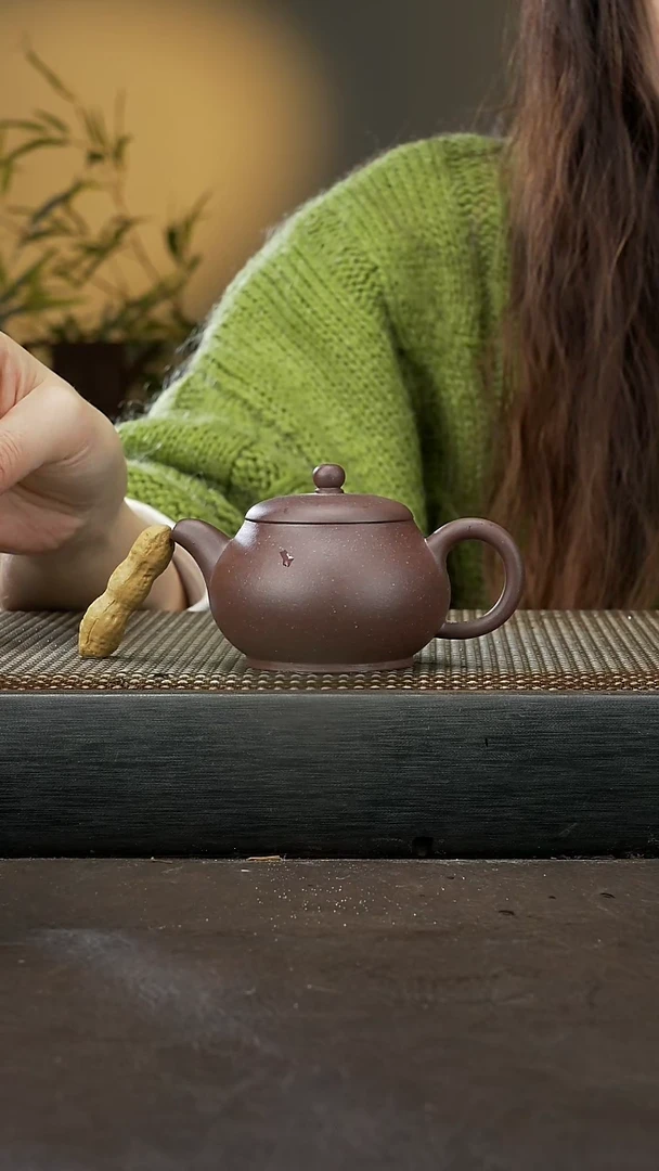 【闪购商品】紫砂茶壶底槽清 小矮潘壶 120cc 050