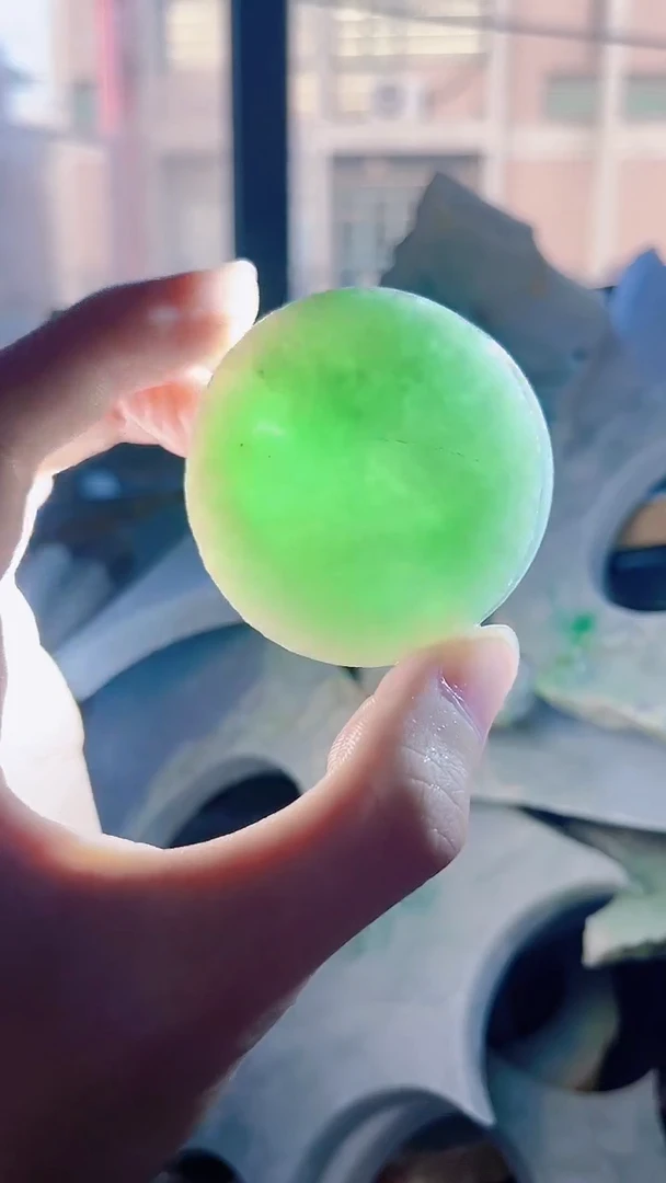 裸石翡翠心**数缅甸翡翠A货1312