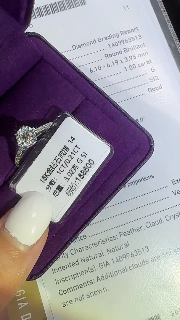 18K金镶嵌戒指/指环钻石18K钻石戒指镶嵌