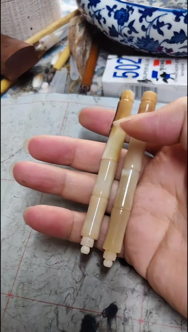 单支  全牛角   短笔杆   狼毫小楷