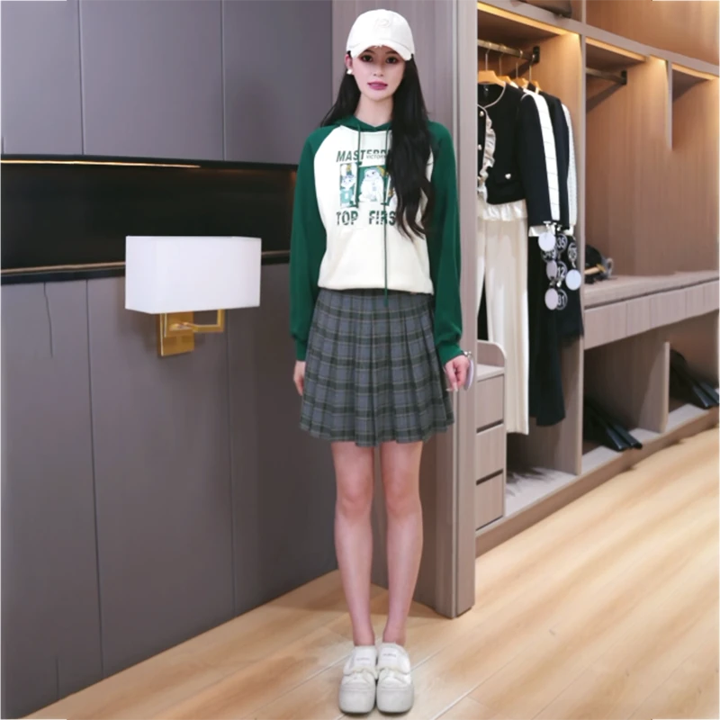 34204【XY系列】格子百褶裙3A35011